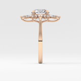 Round Cluster Lab Grown Diamond Engagement Ring