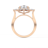 Round Cluster Lab Grown Diamond Engagement Ring
