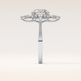 2.79 CT Round Shaped Cluster Moissanite Engagement Ring
