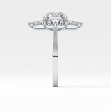 Round Cluster Lab Grown Diamond Engagement Ring