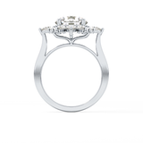 Round Cluster Lab Grown Diamond Engagement Ring