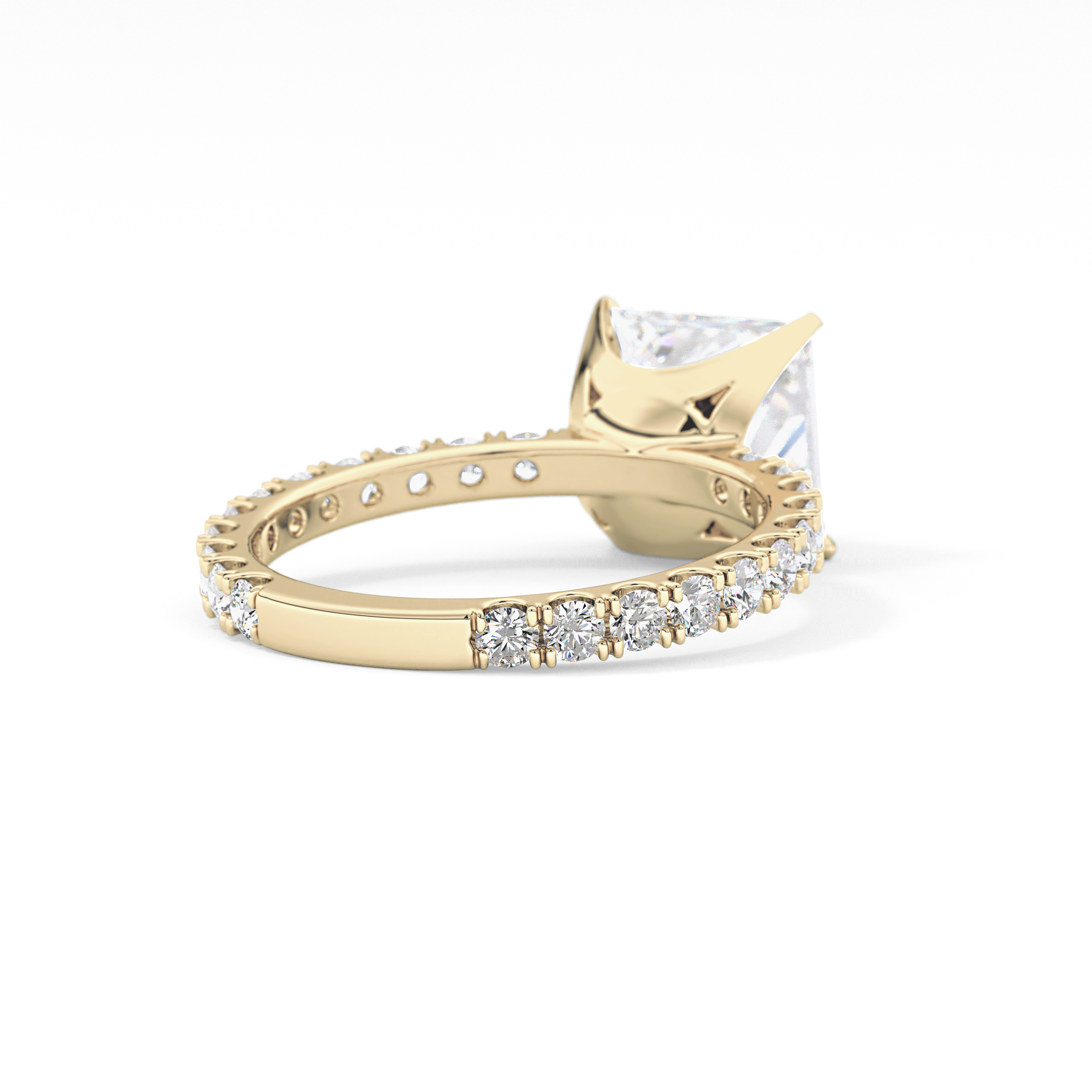 Princess Pave Lab Grown Diamond Engagement Ring