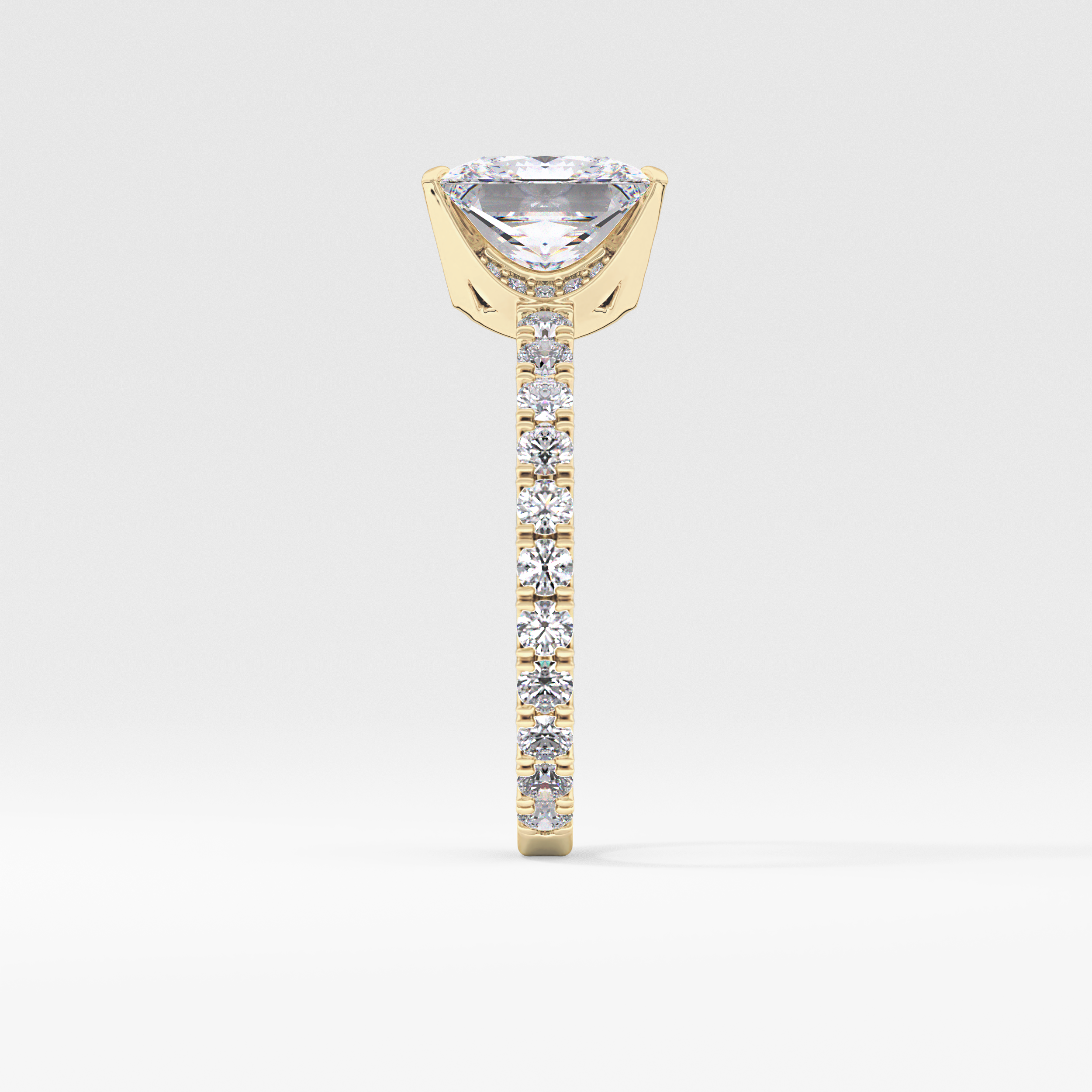 Princess Pave Lab Grown Diamond Engagement Ring