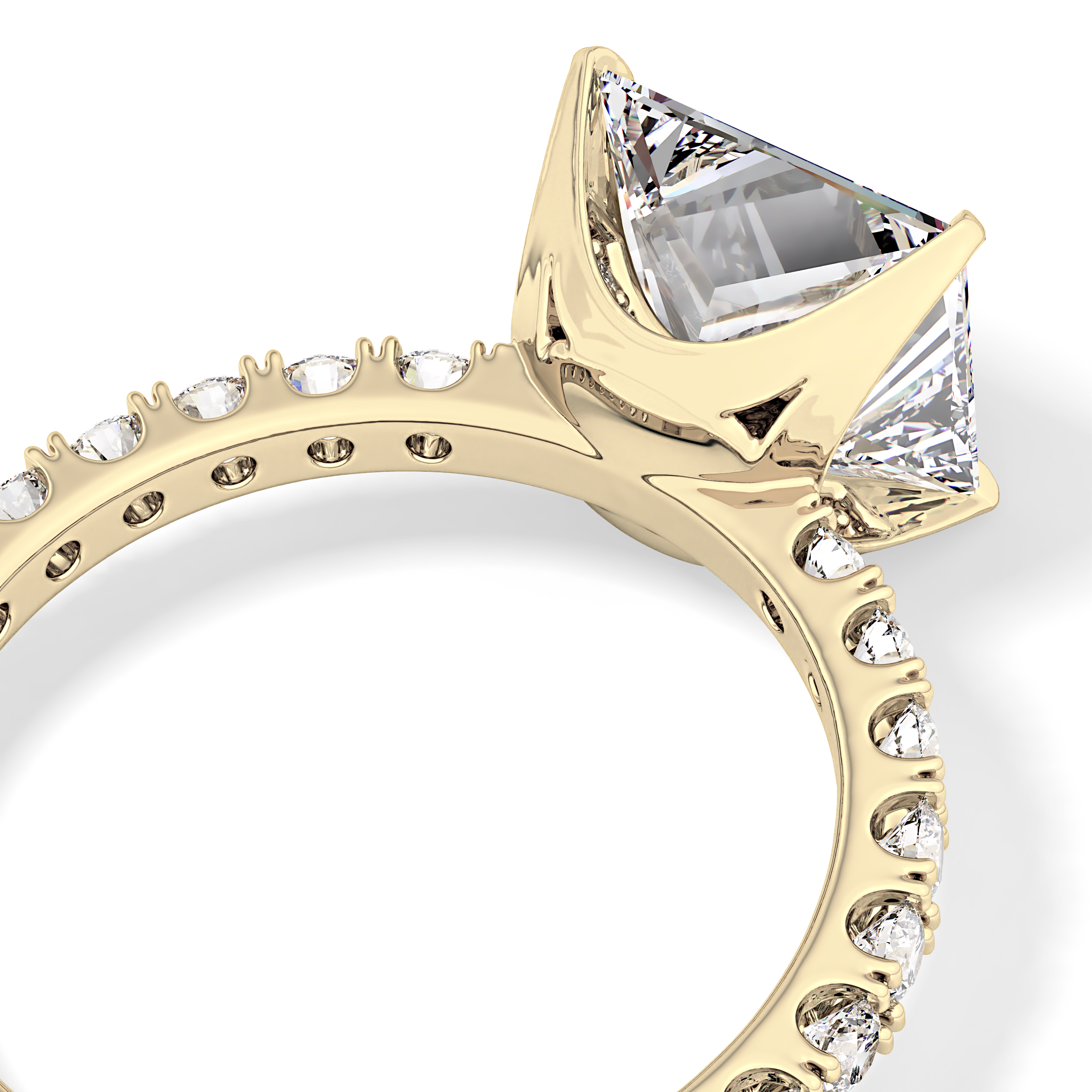 Princess Pave Lab Grown Diamond Engagement Ring