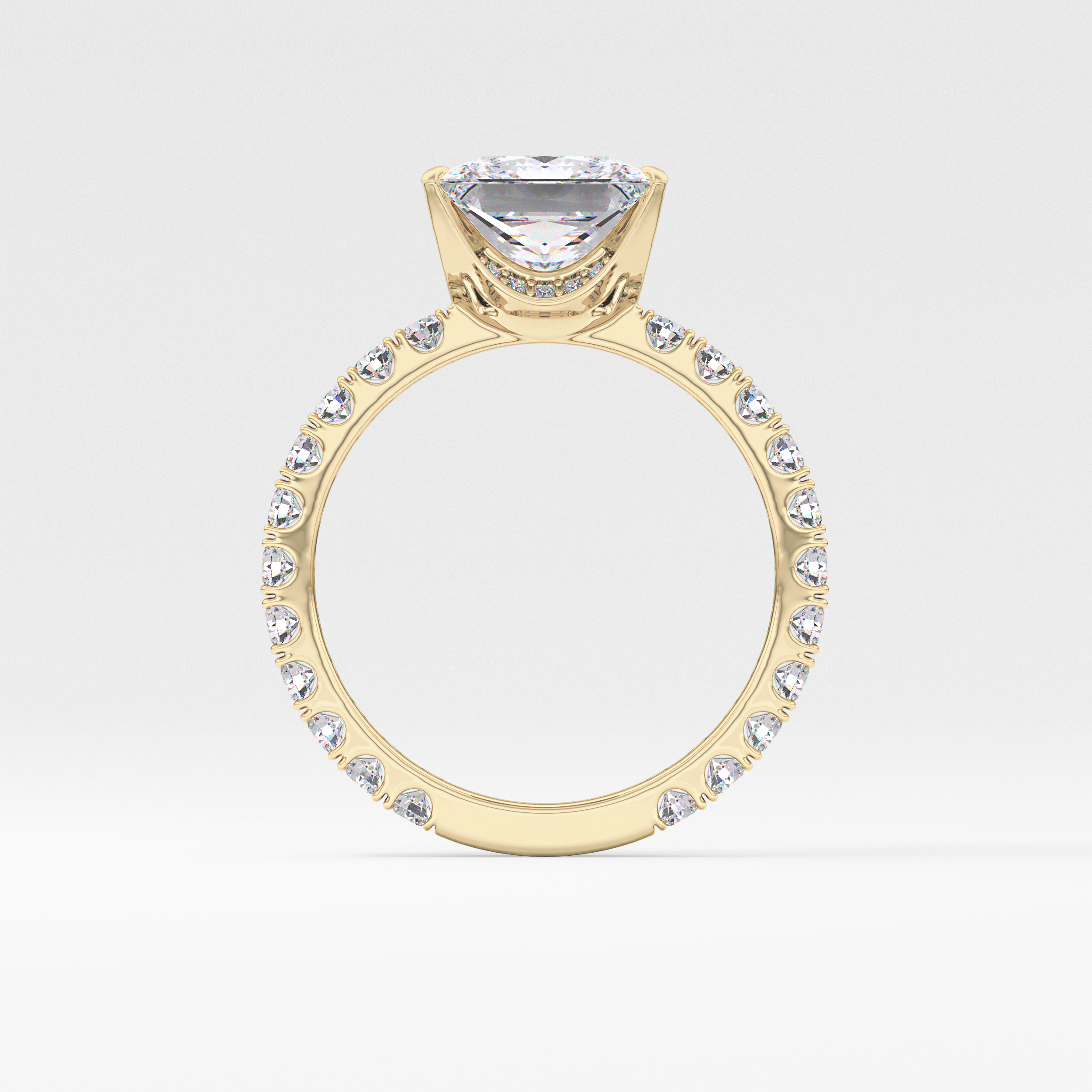 Princess Pave Lab Grown Diamond Engagement Ring