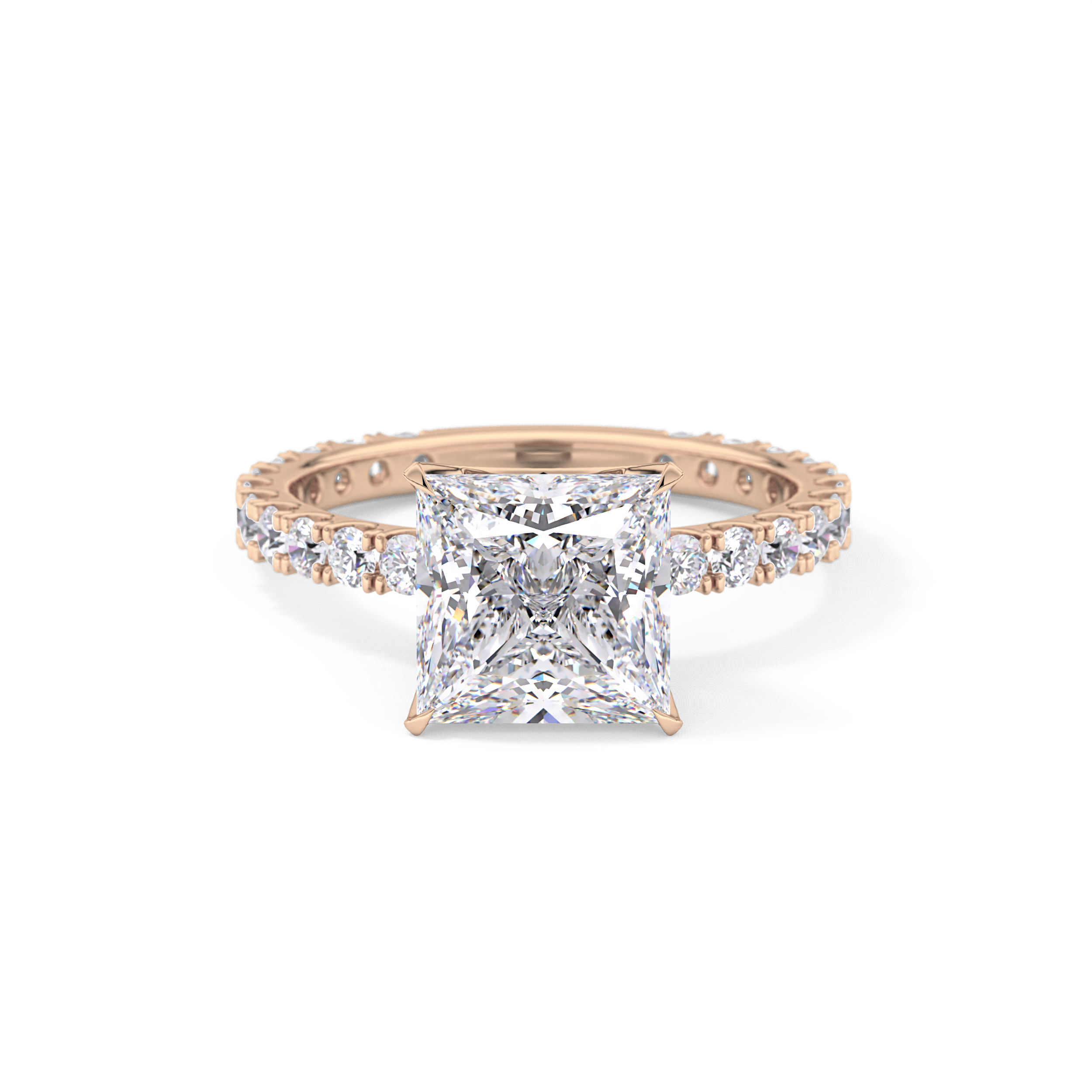 Princess Pave Lab Grown Diamond Engagement Ring