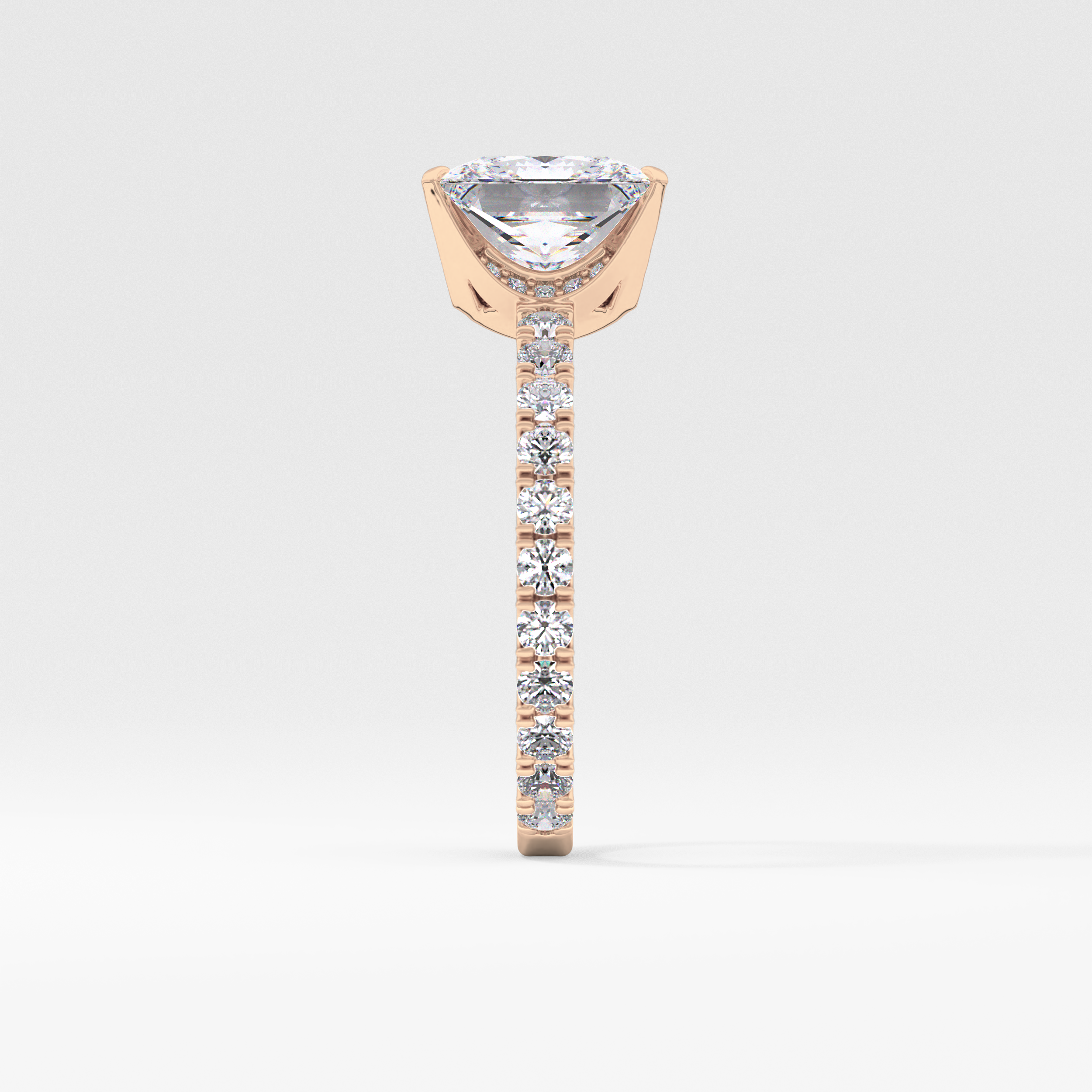 Princess Pave Lab Grown Diamond Engagement Ring