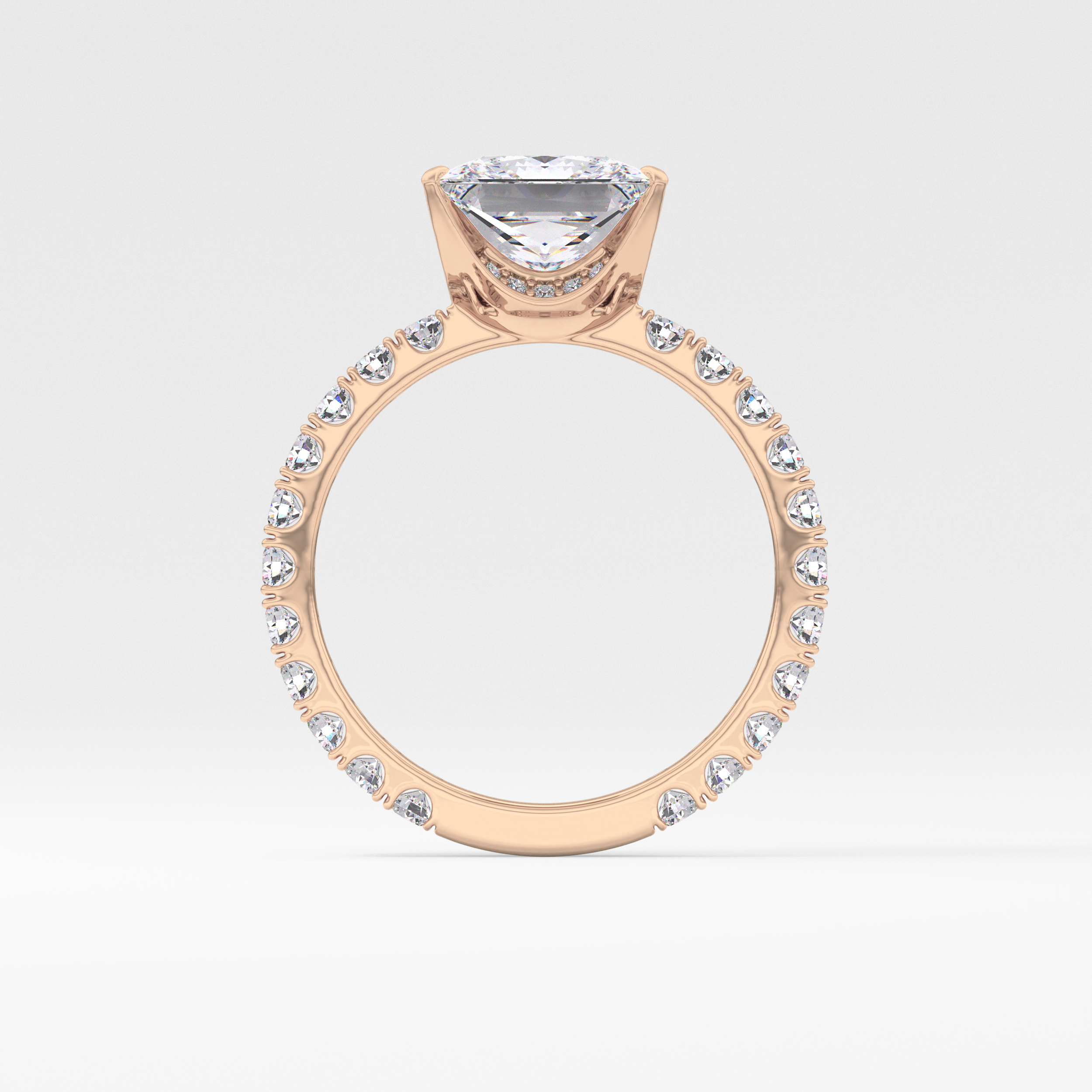 Princess Pave Lab Grown Diamond Engagement Ring