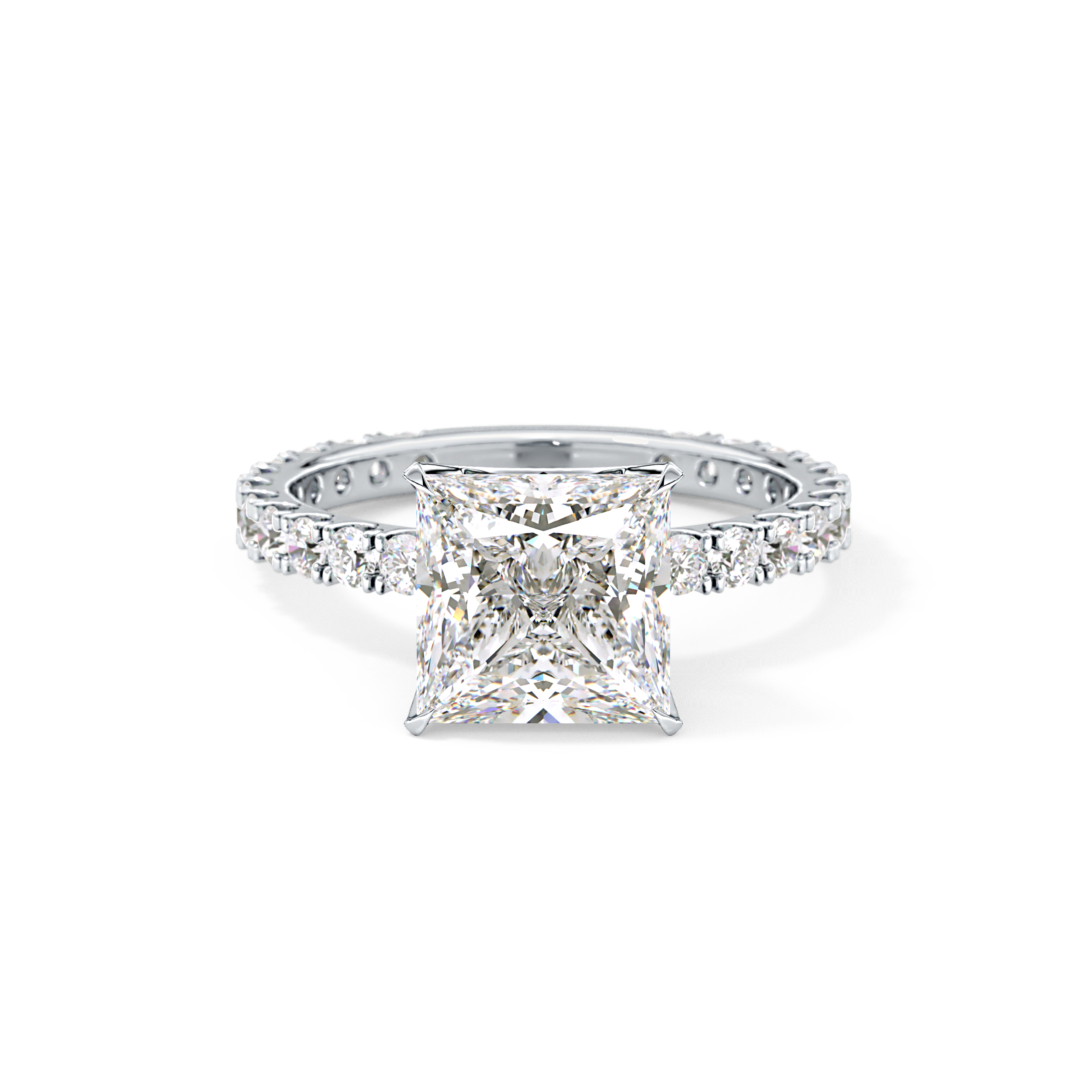 Princess Pave Lab Grown Diamond Engagement Ring