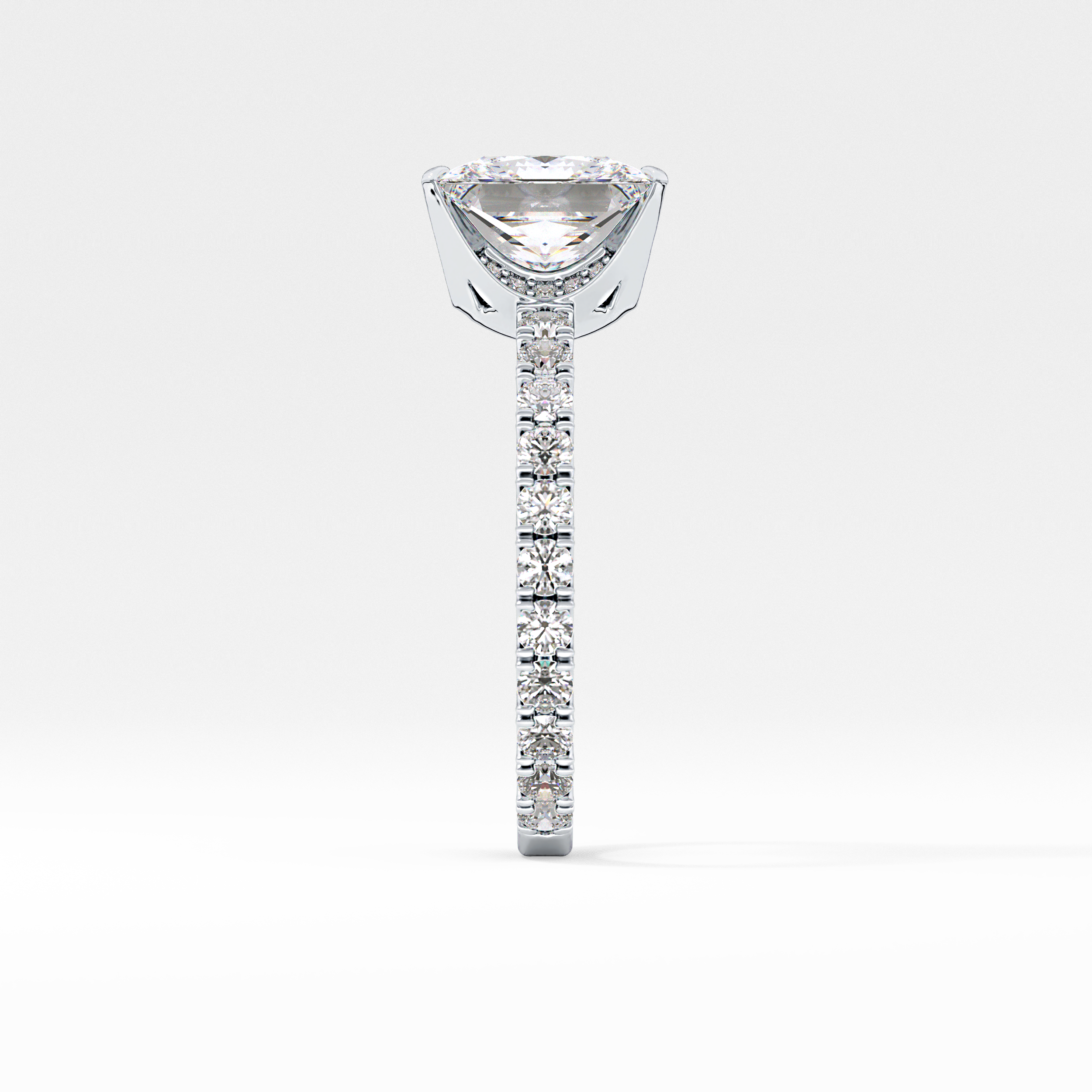 Princess Pave Lab Grown Diamond Engagement Ring