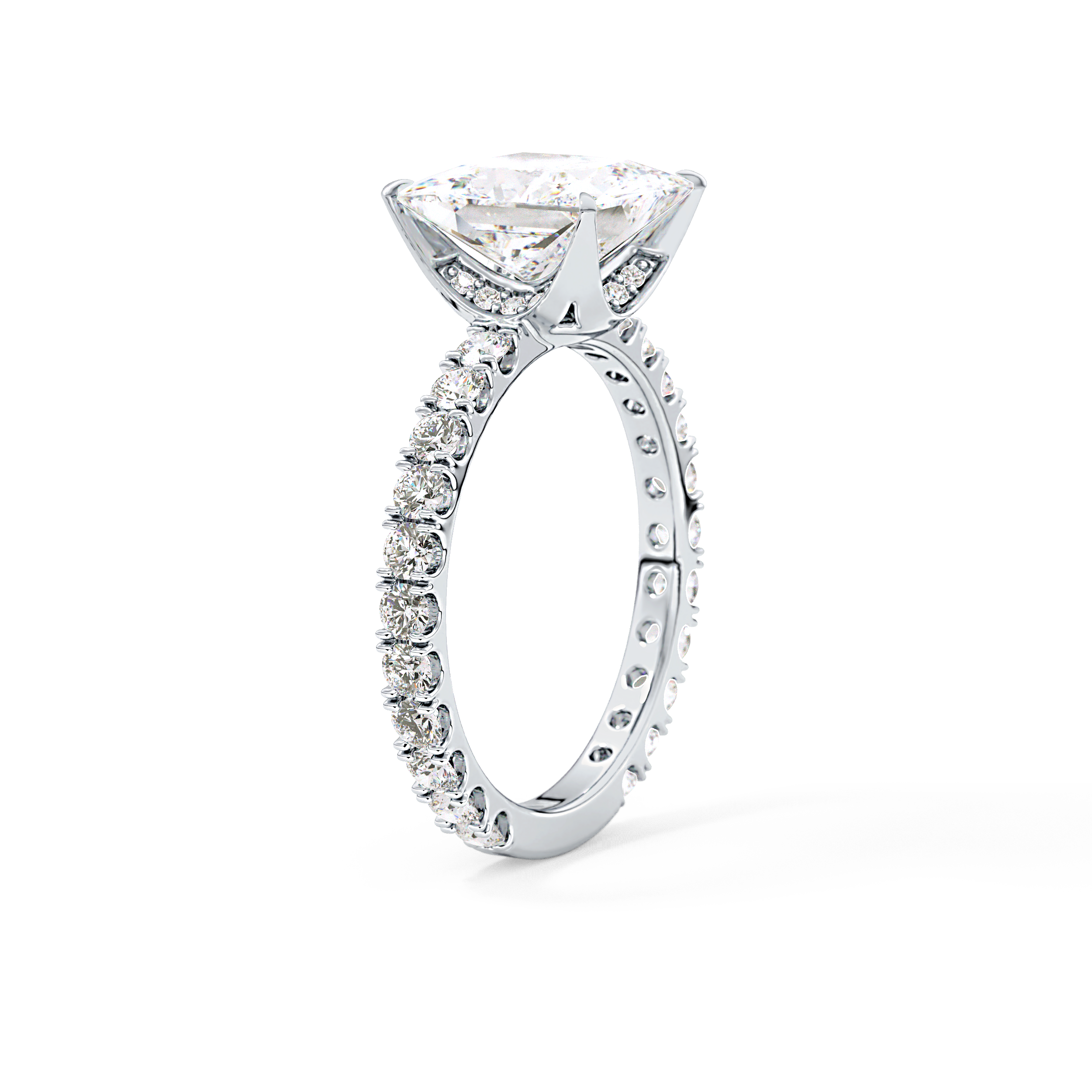Princess Pave Lab Grown Diamond Engagement Ring