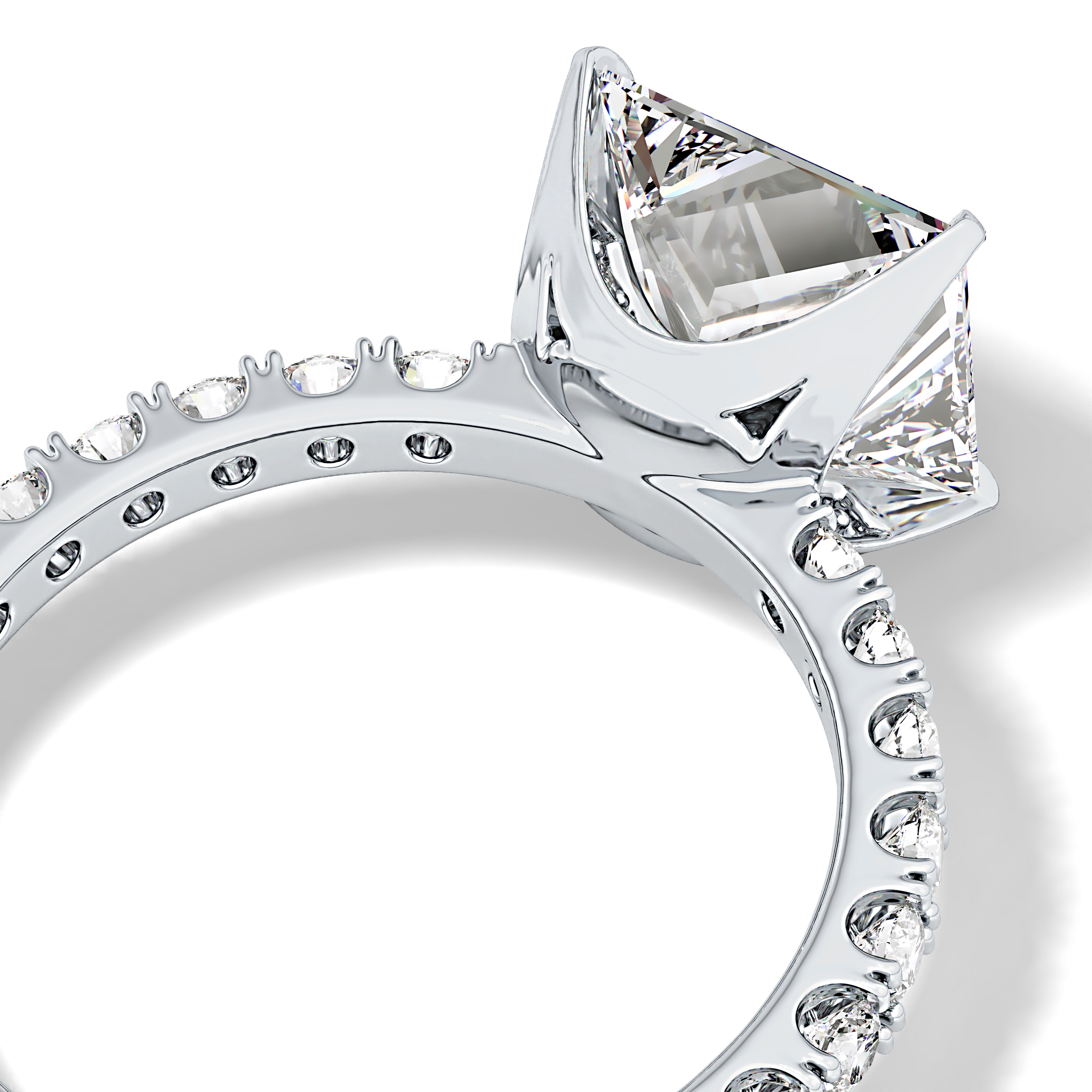 Princess Pave Lab Grown Diamond Engagement Ring