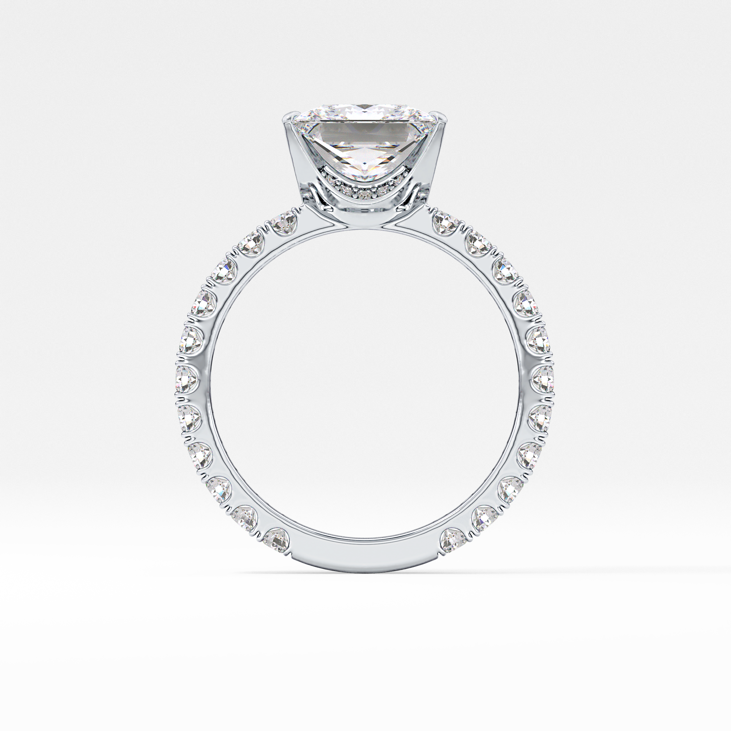 Princess Pave Lab Grown Diamond Engagement Ring