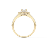 Oval Halo & Pave Lab Grown Diamond Engagement Ring