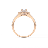 Oval Halo & Pave Lab Grown Diamond Engagement Ring