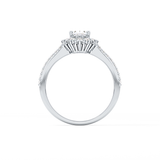 Oval Halo & Pave Lab Grown Diamond Engagement Ring