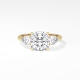 Cushion Three Stone Lab Grown Diamond Engagement Ring