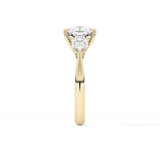 Cushion Three Stone Lab Grown Diamond Engagement Ring
