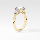 Cushion Three Stone Lab Grown Diamond Engagement Ring