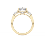 Cushion Three Stone Lab Grown Diamond Engagement Ring