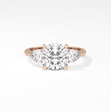 Cushion Three Stone Lab Grown Diamond Engagement Ring