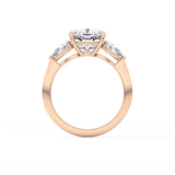 Cushion Three Stone Lab Grown Diamond Engagement Ring
