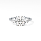 Cushion Three Stone Lab Grown Diamond Engagement Ring