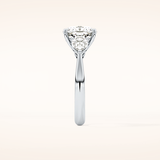 3.19 CT Cushion Shaped Three Stone Moissanite Engagement Ring