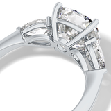 Cushion Three Stone Lab Grown Diamond Engagement Ring
