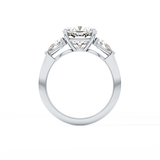 Cushion Three Stone Lab Grown Diamond Engagement Ring