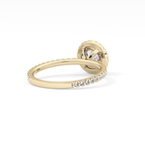 Round Halo & Pave Lab Grown Diamond Engagement Ring
