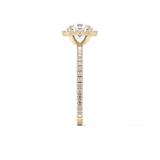 Round Halo & Pave Lab Grown Diamond Engagement Ring