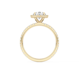 Round Halo & Pave Lab Grown Diamond Engagement Ring