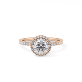 Round Halo & Pave Lab Grown Diamond Engagement Ring