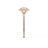 Round Halo & Pave Lab Grown Diamond Engagement Ring