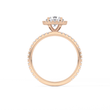 Round Halo & Pave Lab Grown Diamond Engagement Ring