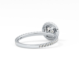 Round Halo & Pave Lab Grown Diamond Engagement Ring
