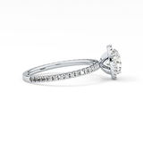 Round Halo & Pave Lab Grown Diamond Engagement Ring