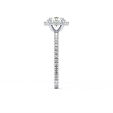 Round Halo & Pave Lab Grown Diamond Engagement Ring
