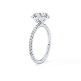 Round Halo & Pave Lab Grown Diamond Engagement Ring