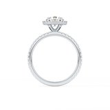 Round Halo & Pave Lab Grown Diamond Engagement Ring