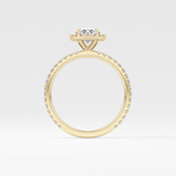 Oval Halo & Pave Lab Grown Diamond Engagement Ring