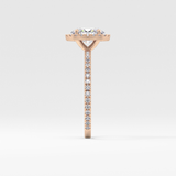 Oval Halo & Pave Lab Grown Diamond Engagement Ring