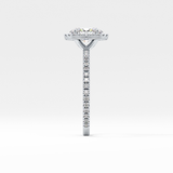 Oval Halo & Pave Lab Grown Diamond Engagement Ring
