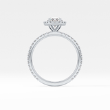 Oval Halo & Pave Lab Grown Diamond Engagement Ring