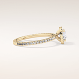 1.04 CT Cushion Shaped Halo Moissanite Engagement Ring