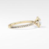 Cushion Halo & Pave Lab Grown Diamond Engagement Ring