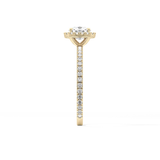 Cushion Halo & Pave Lab Grown Diamond Engagement Ring