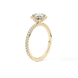 Cushion Halo & Pave Lab Grown Diamond Engagement Ring