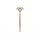 Cushion Halo & Pave Lab Grown Diamond Engagement Ring
